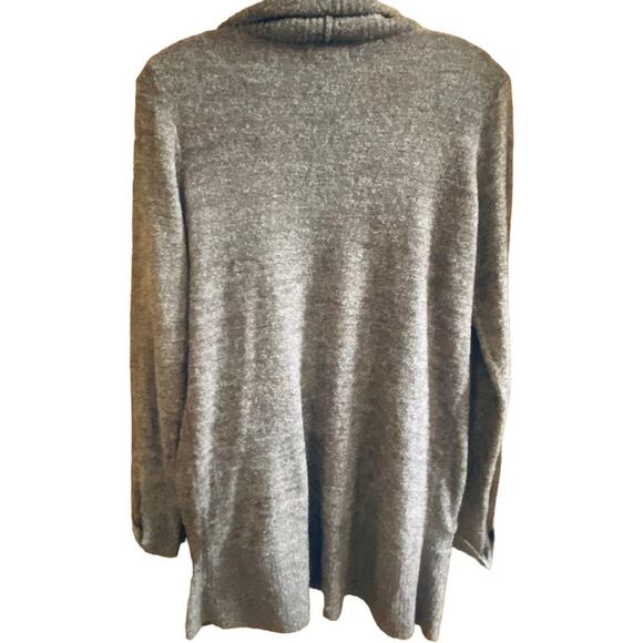 BAREFOOT DREAMS womens Sweater Size Medium CozyChic Circle Cardigan pockets blue - Picture 5 of 5